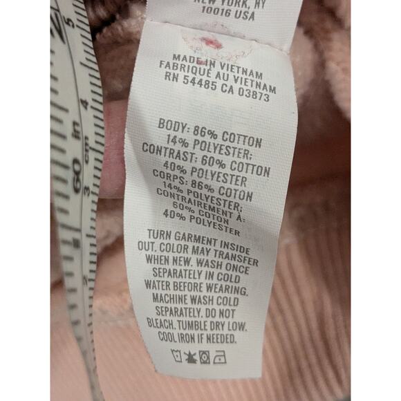 AERIE Women's Size Medium Oversized Loose Fit Crewneck Sweatshirt Light Pink - Picture 5 of 8